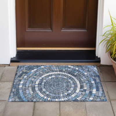 Tapis géométrique Husby ACN2216 intérieur / extérieur lavable à la machine