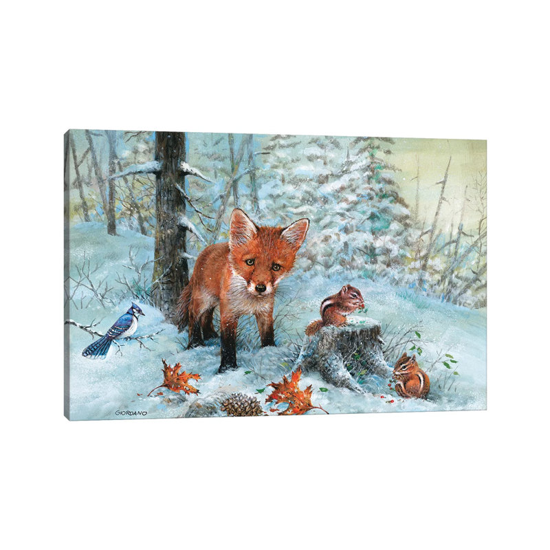 Frisky Visitor by Giordano Studios - Wrapped Canvas Print, 66.04 cm H x 45.72 cm W x 3.175 cm D