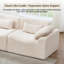 Canapé à compression 81 po 2 pièces 81,5 po en chenille douce avec coussins et repose-pieds, aucun assemblage requis-1094603685