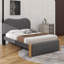 Lit plateforme tapissier avec pieds de support en bois et lit gigogne-1110932129-1110932128