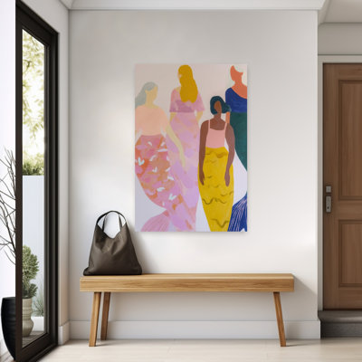«Colorful Mermaid Friends», impression d'art moderne abstrait coloré