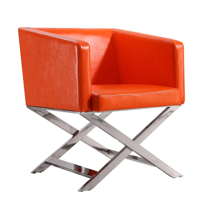 Fauteuil d'appoint Hollywood, Similicuir orange
