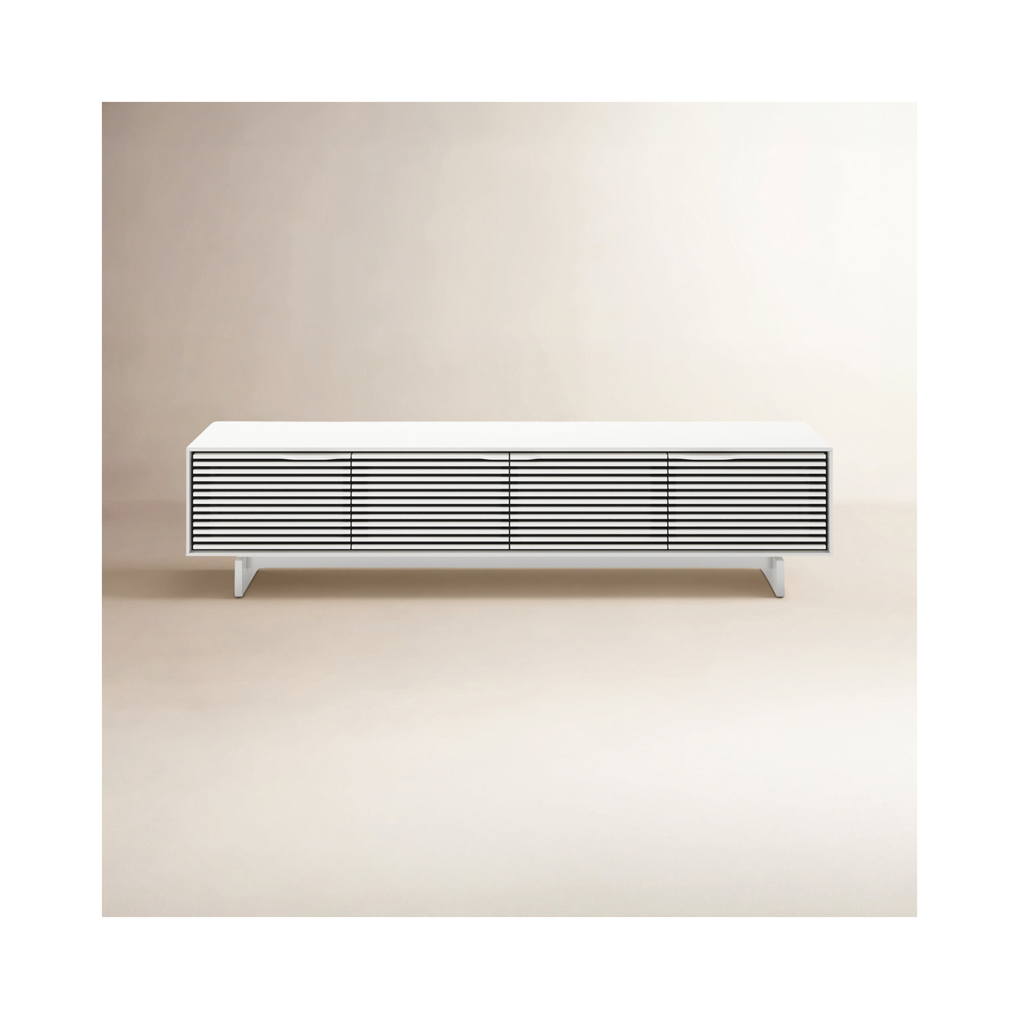 Align 81'' Media Console, 19"H x 81"W x 18"D, Satin White