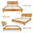Caden Solid Wood Platform Bed with Adjustable Headboard, Mid-Century Modern-482096221-482096211