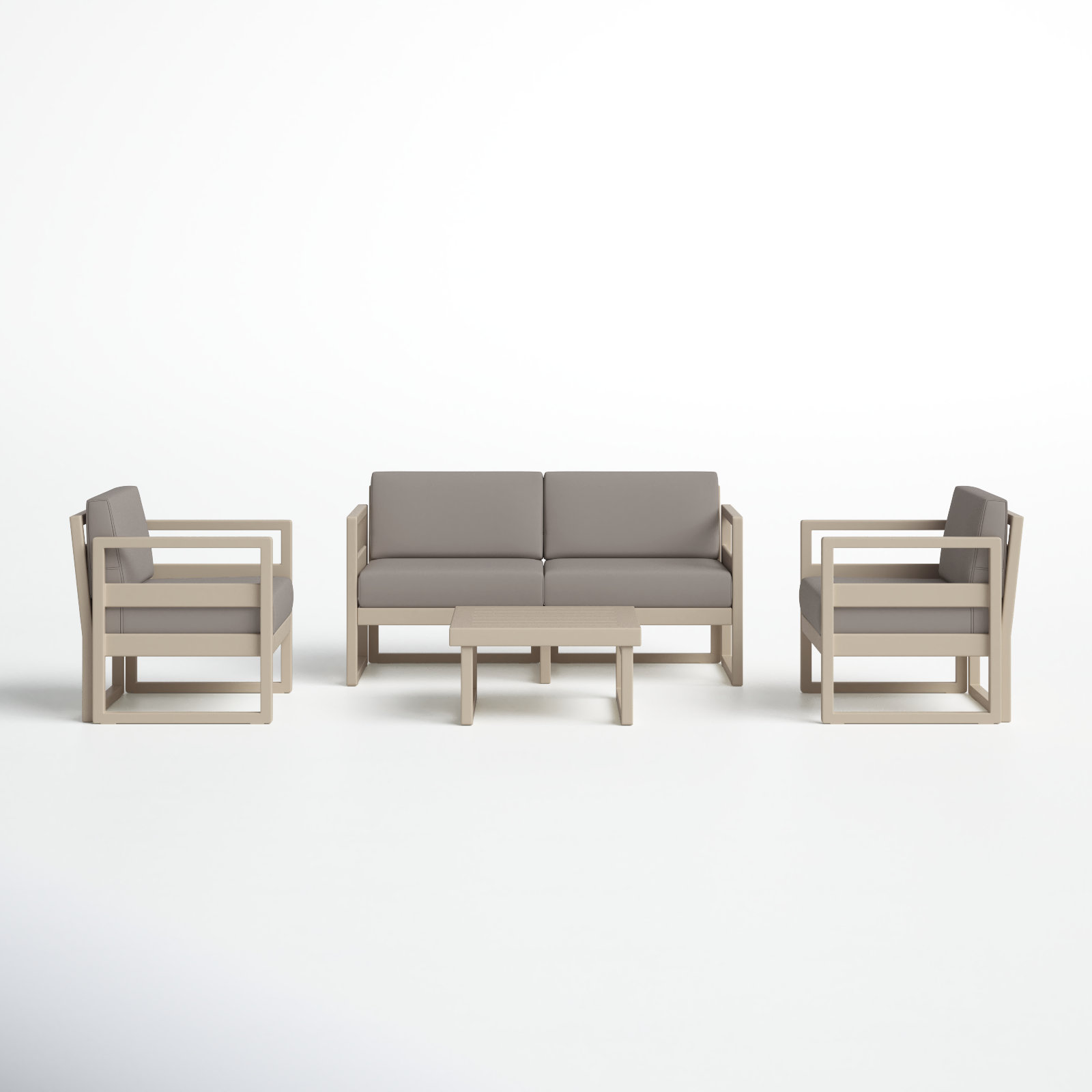 Lane 4-Person Patio Seating Group, Taupe, Taupe