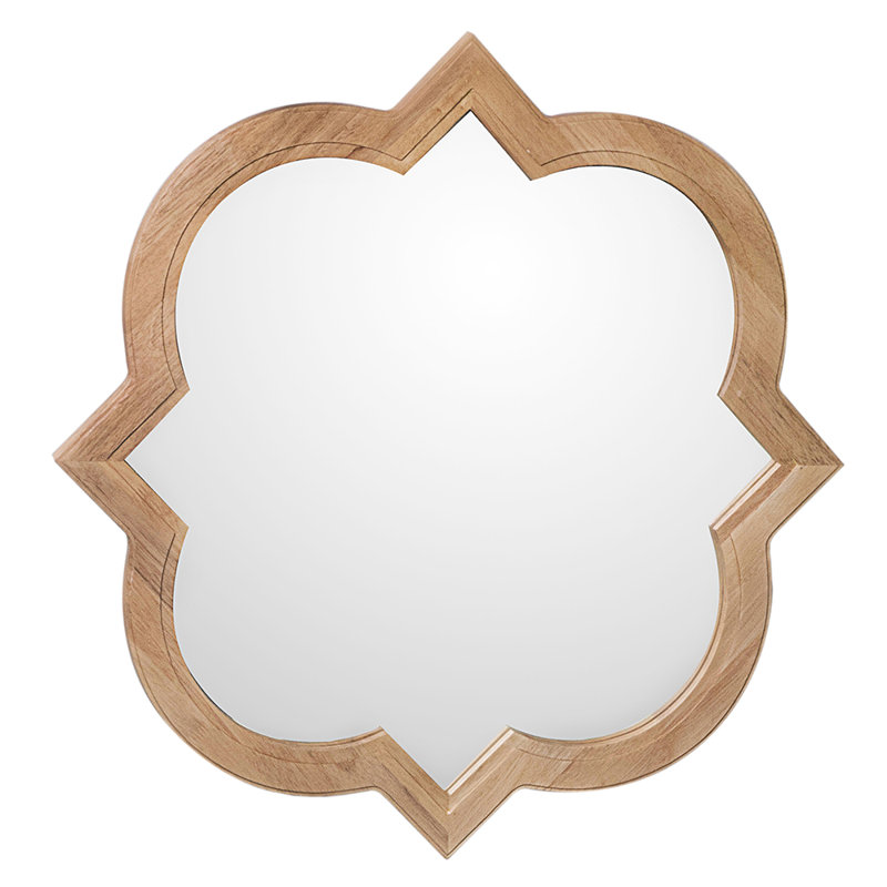 Miroir de salle de bain Cremeans Glam, Naturel, H 23 po x l 23 po x P 1 po