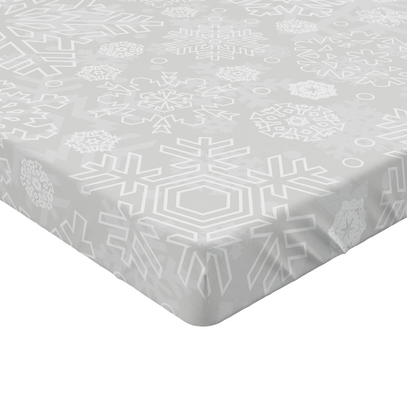 Drap-housse Ambesonne, paquet de 2, Drap-housse grand, Gris / motif floral blanc 2