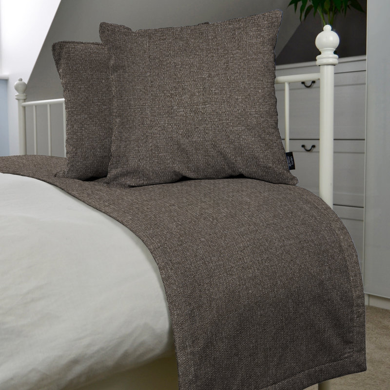 Andillac Waffle Throw Blanket, Charcoal Gray, W50 x L165cm