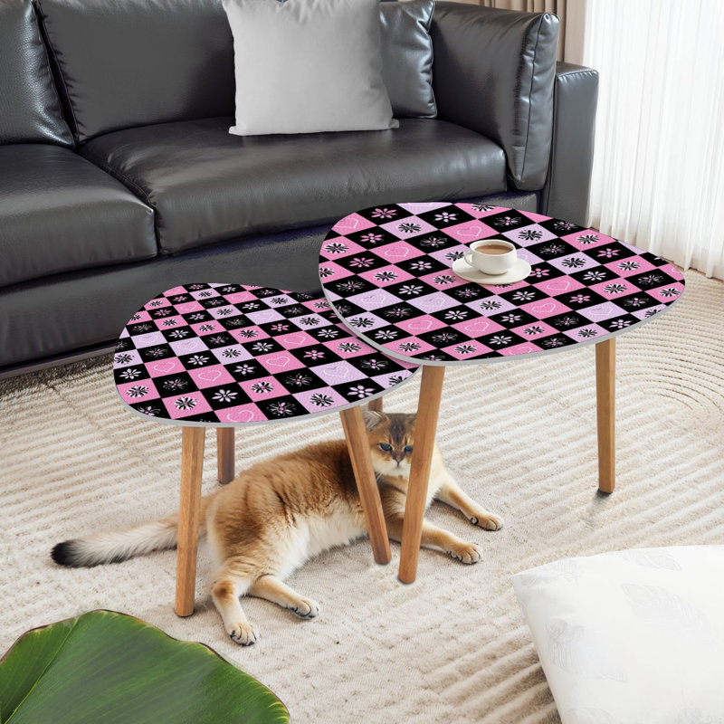 Ensemble de 2 tables basses gigognes Triangle