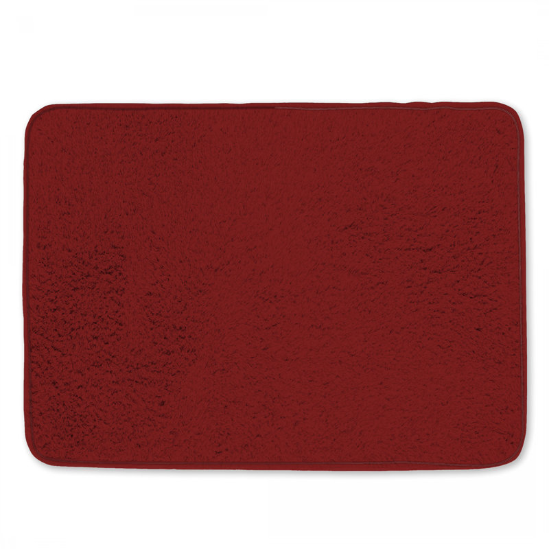 Tapis de bain uni à fond marron, 24 po L x 17 po L