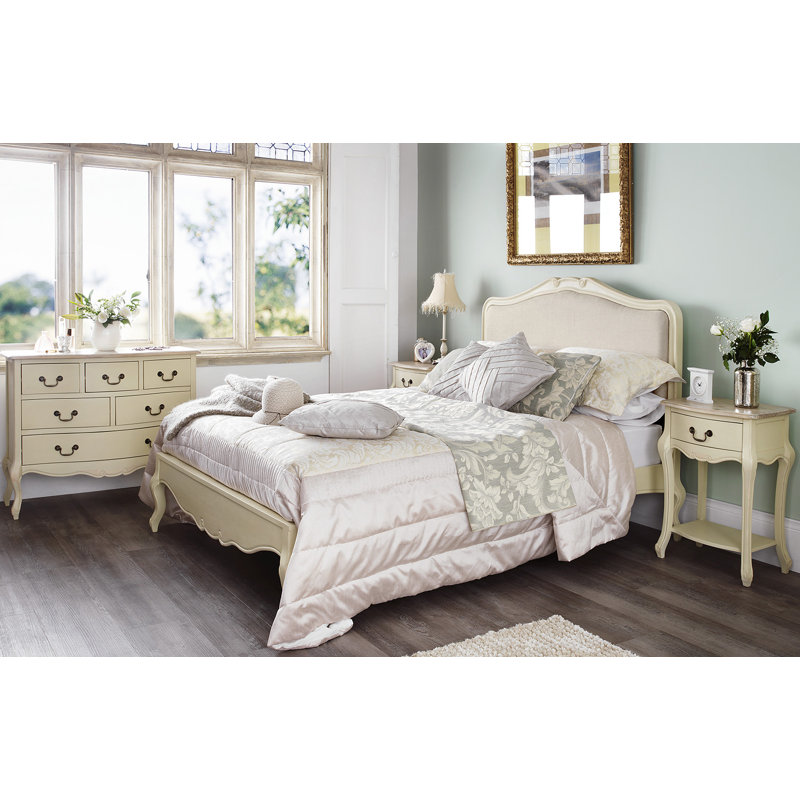 Lemaire Upholstered Bed, Double (4'6), Champagne