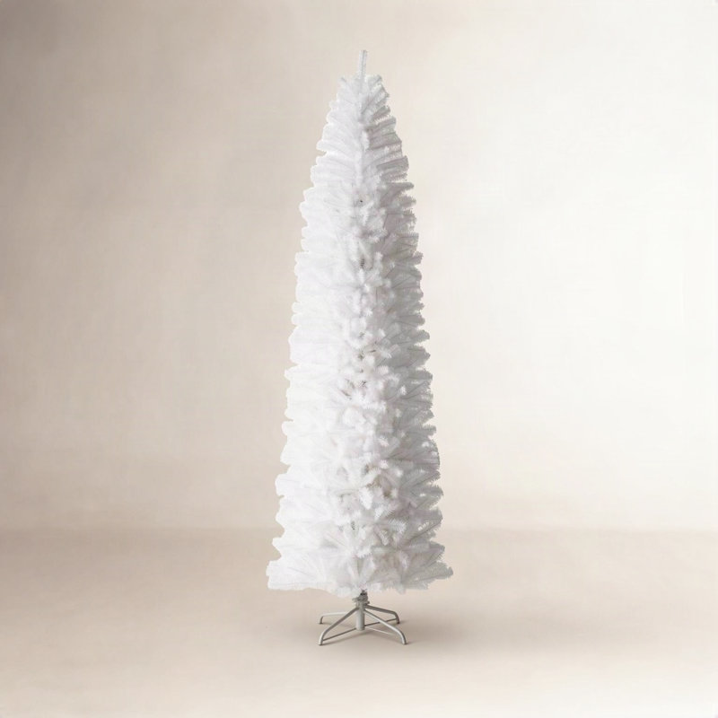 Arbre de Noël artificiel blanc, 9 pi