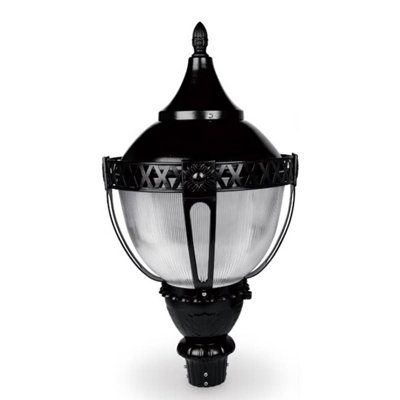 Lampadaire à DEL à gland à DEL avec cellule photoélectrique sélectionnable 60 W / 50 W / 30 W, réglable 3000 K / 4000 K / 5000 K, intensité variable 1-10 V, boîtier noir