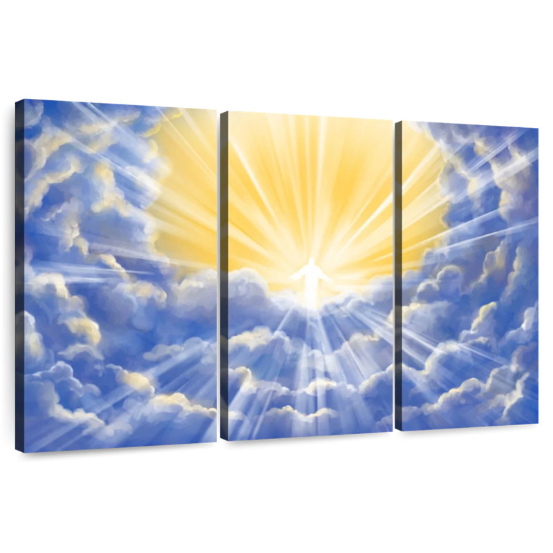 Adella Christ au-dessus des nuages, H 48 po x l 74 po