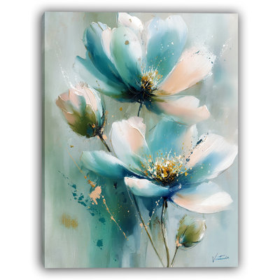 Whispers of Bloom - Art mural moderne sur toile tendue