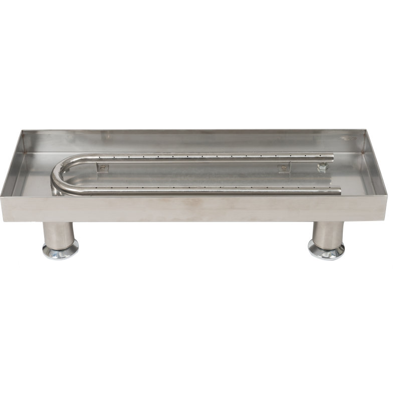 Dagan 8'' Rectangle Stainless Steel Fire Pit Accessory, 5.75" H x 18" W x 8" D