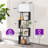 Codrina 59" Bookcases with LED Light and Remote Control, 3 Color Temperature Column Floor Lamp-1427637301