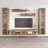 100" Modern Floating Wall Mounted Entertainment Center with 16-Color LED Lighting, High Gloss Finish-212434572
