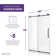 Leon 48'' - 48'' W x 76'' H Single Added Frameless Shower Door with Clear Glass