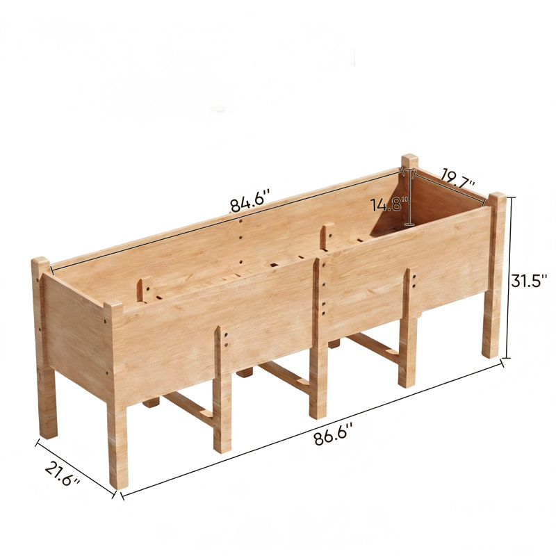 Lit de jardin surélevé en bois 8 pi