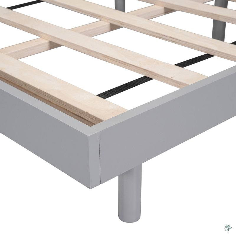 Queen Floating Platform Bed Frame, Grey