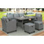 Ensemble de 6 chaises d'extérieur en osier de rotin pour patio, chaise, tabourets et table