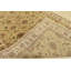 Tapis beige en laine noué à la main de conception unique 8 pi 11 po x 14 pi 9 po