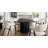 Adele Set Of Two Dining/Accent Chairs In Cream Fabric W/ Black Powder Coated Metal Frame-117195586