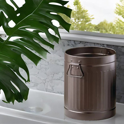 Steel Open Waste Basket - 2 Gallons