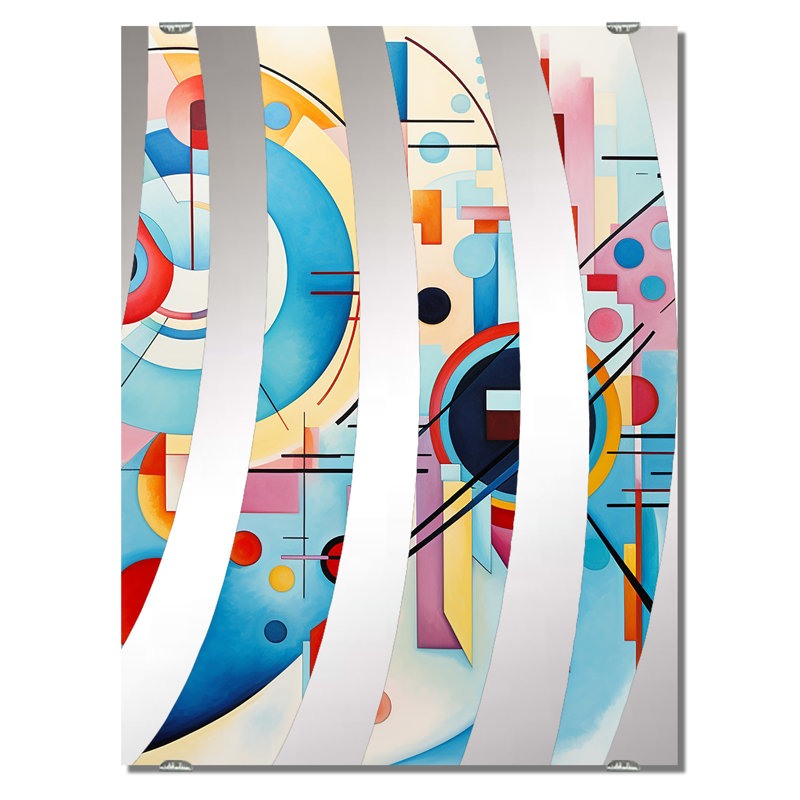 Abstract Geometric Vision V - Miroirs muraux géométriques abstraits MIR133167, 32 po x 24 po
