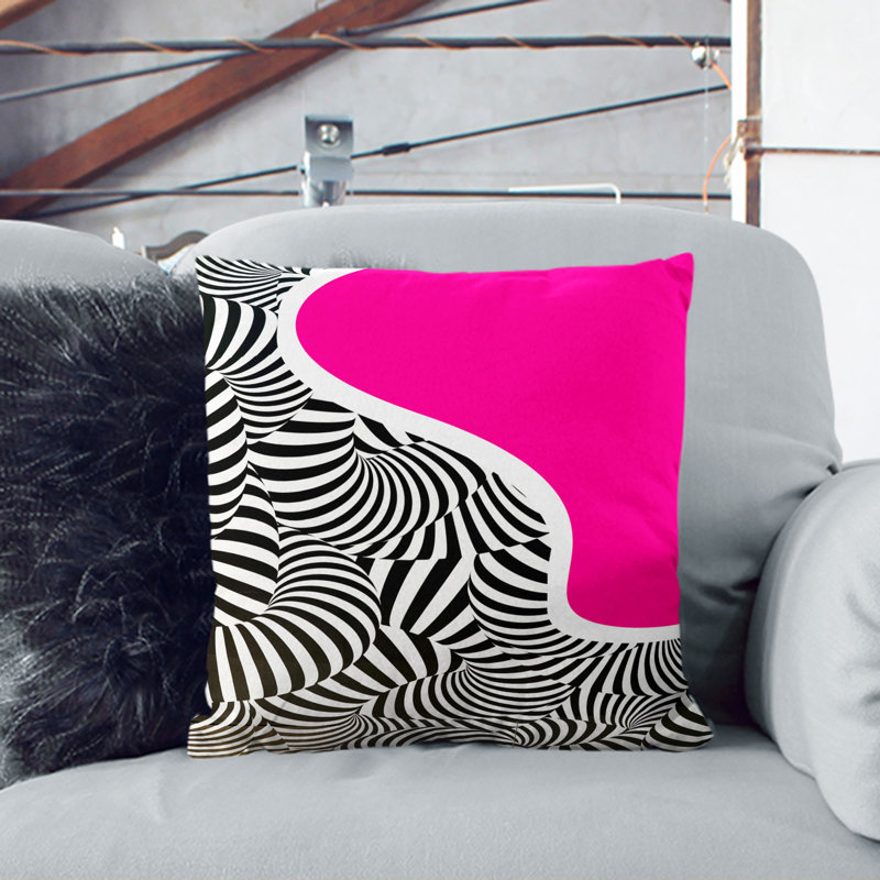 Abstract Zebra Lines No.2 Scatter Cushion, 55cm H x 55cm W x 20cm D