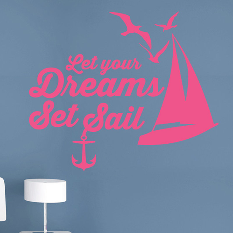 Nautical & Beach Wall Decal, Medium, Pink