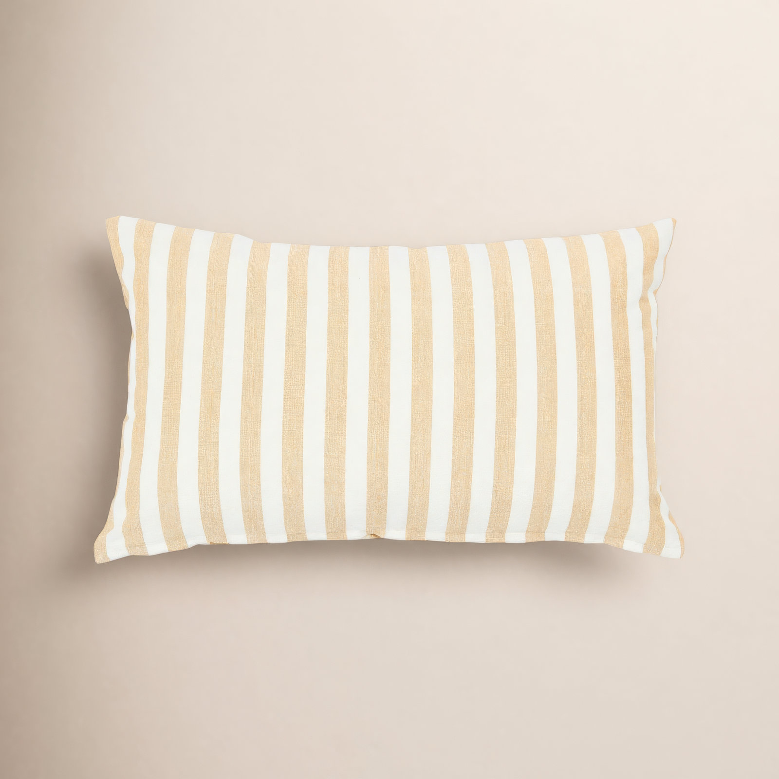 Maelle 20" x 12" Cotton Pillow Cover, Beige, Down Blend