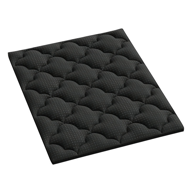 Surmatelas double en coton noir 2 po