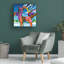 Toile tendue - art mural «pop-art-renne» Howie Green pour le salon, la chambre à coucher ou le bureau - 24 x 24