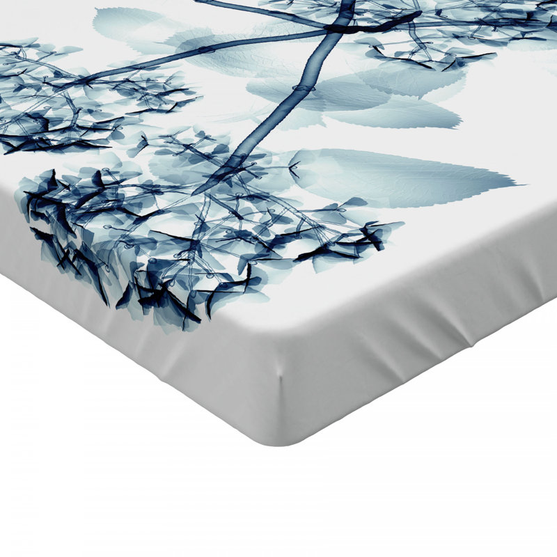 Microfiber Floral Fitted Sheet, Queen Fitted Sheet
