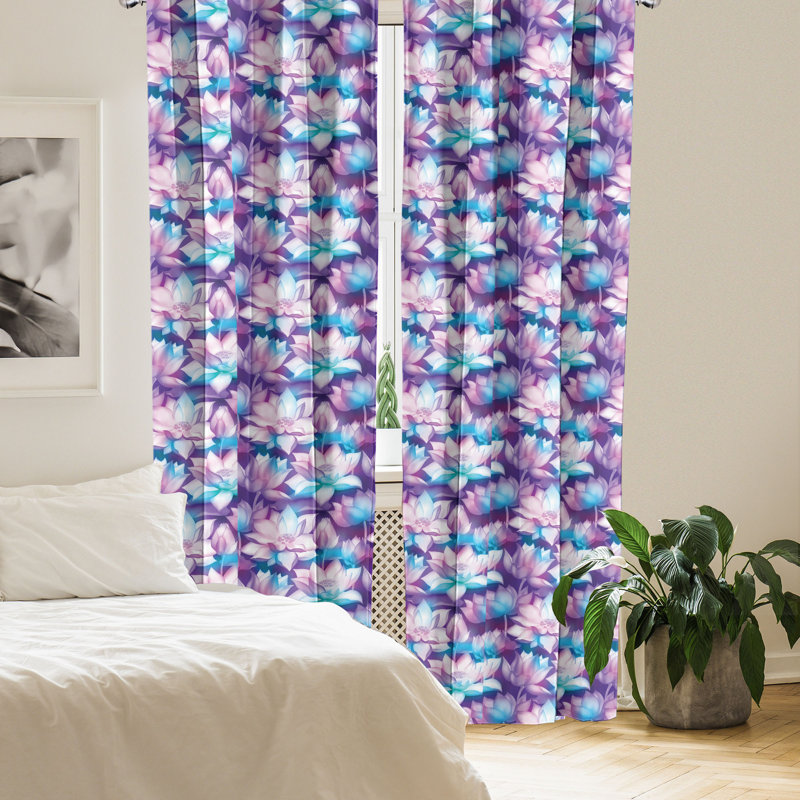 Rideaux 4 panneaux East Urban Home, L 56 po x L 84 po