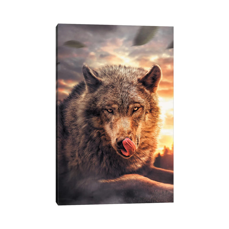 Wolf by Zenja Gammer - Print on Canvas, Wrapped Canvas, 101.6 cm H x 66.04 cm W x 1.91 cm D