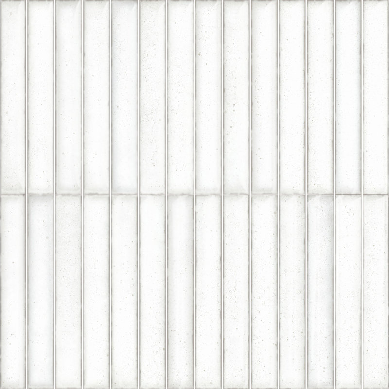 Karatsu 4.5 in. x 9 in.  Fluted Kit-Kat Porcelain Wall Tile (6.86 Sq. Ft. / Case), Polar White