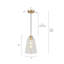 Petit luminaire suspendu en forme de cloche à 1 lumière de 7,9 po Aeronwen