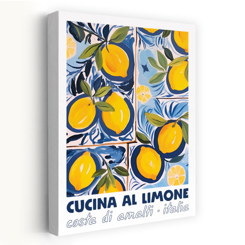 Cucina Al Limone - Art contemporain de cuisine italienne citrons de la côte d'Amalfi, H 16 po x l 24 po