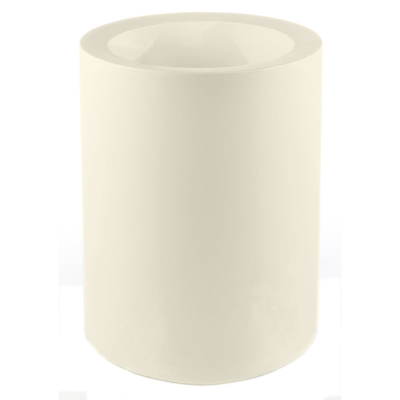 Cilindro Resin Pot Planter, 35.5" H x 23.5" W x 23.5" D, Anthracite