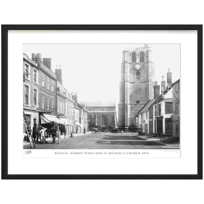 Beccles, Market Place And St Michaels Church 1894 - Single Picture Frame Print, 60cm H x 80cm W x 2.3cm D