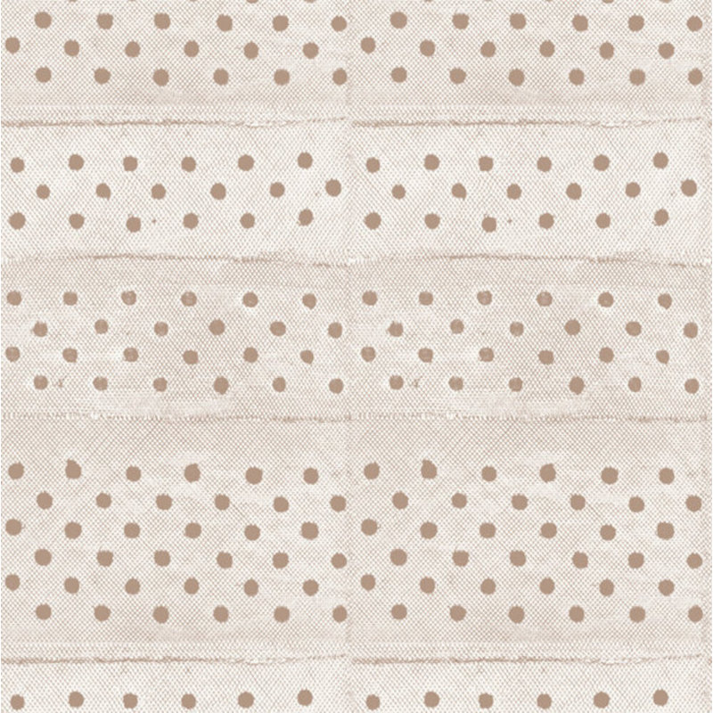 Rouleau de papier peint à piqûres de L 10 pi x l 24 po à motif de papeterie de Mme Paranjape, Véritablement taupe, Non collé