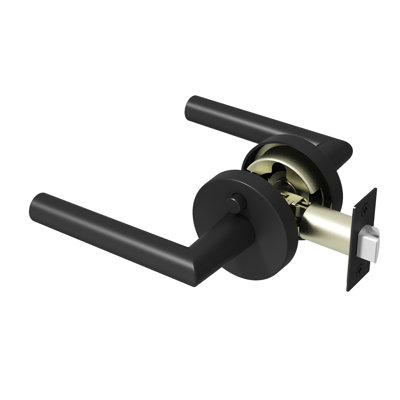 Stark Privacy Door Lever Modern Concealed Design For (Bed & Bath) – Sleek Minimalist Style in Matte Black