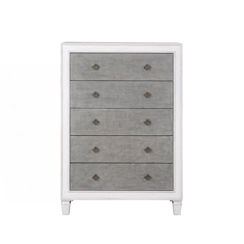Commode 5 tiroirs avec poignée carrée