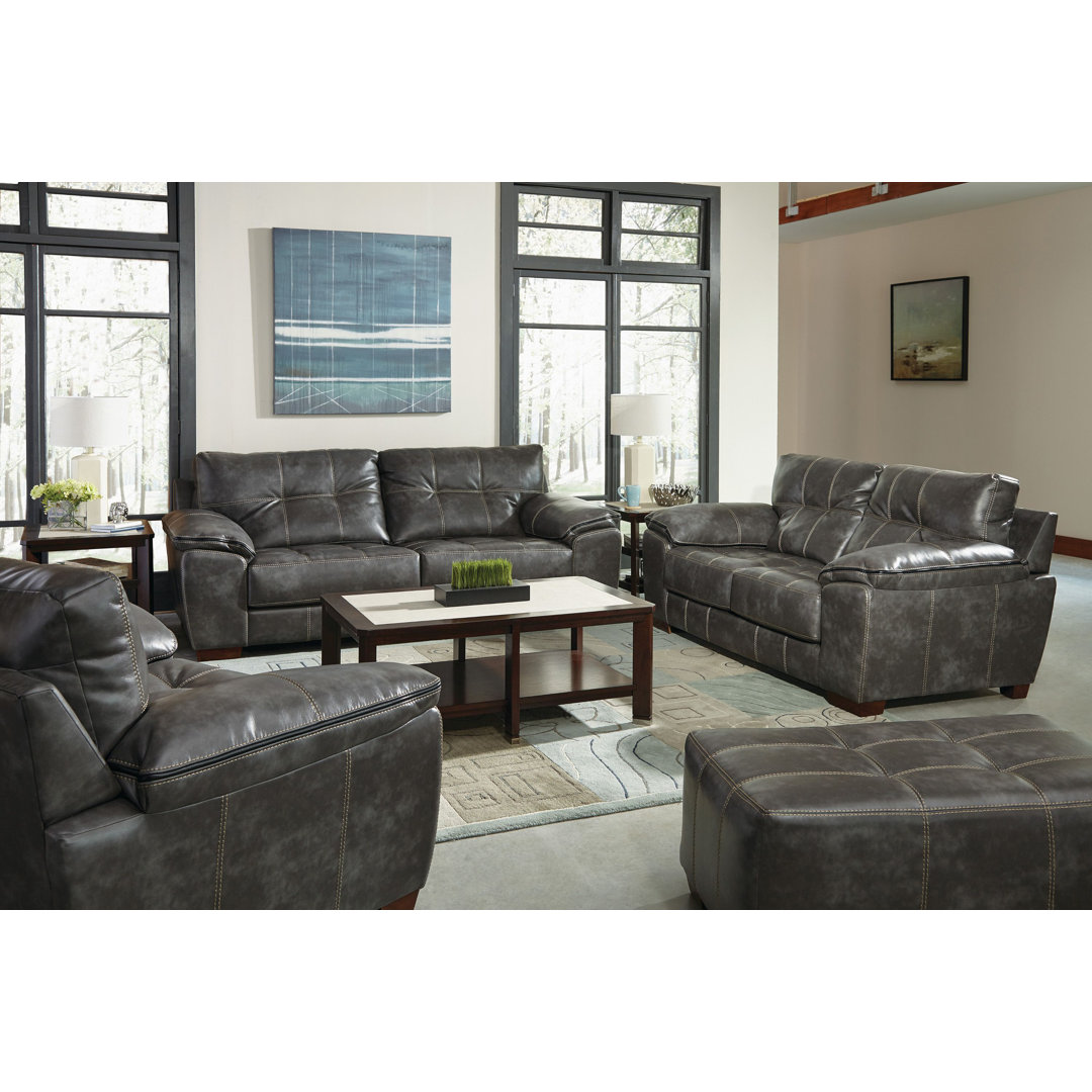 4 - Piece Faux Leather Living Room Set Wildon Home®