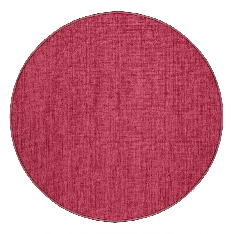 Tapis mauve lavable à la machine, Rond 7 pi