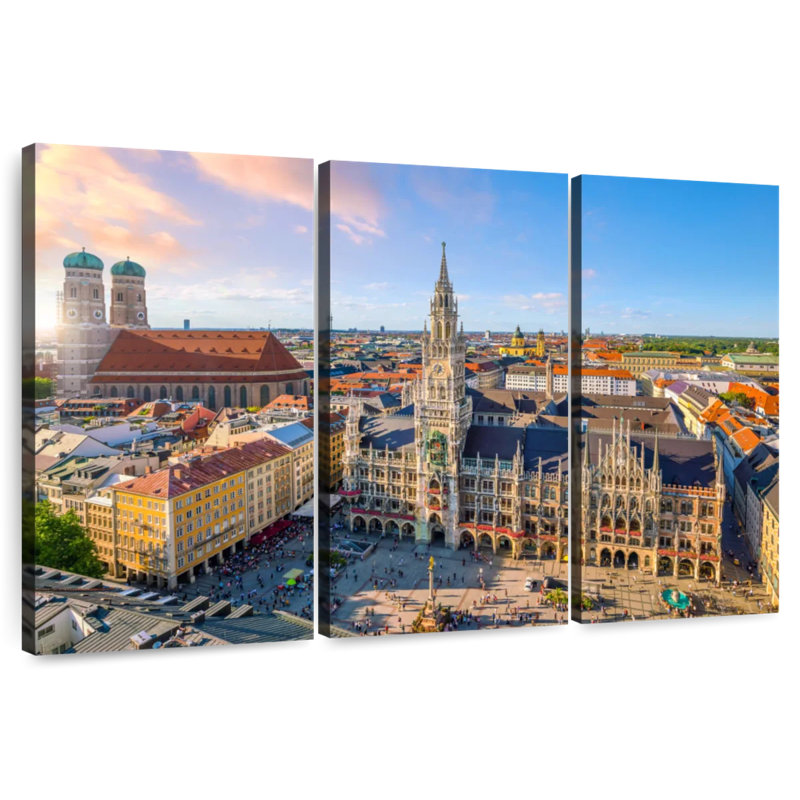 Silhouette de Munich, H 28 po x l 45 po