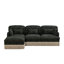 Canapé modulaire profond avec repose-pieds Chenille